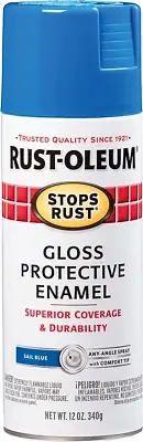 7724830 Stops Rust Spray Paint, 12 Oz, Gloss Sail Blue