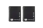 2PK Spirax Black Cover A5 3 Subject 300 Pages Notebook Office School Stationery