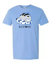 Lazy Dayz Cat & Coffee T-Shirt | Cat Lover | Feline Lover Tee | Lazy | Small