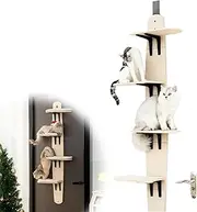 Door Hanging Cat Shelf, Multi Level Door Hanging Cat, Over The Door Perch & Climber, Cat Tree Shelves, 4-Levels Climber for Interior