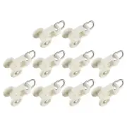 Curtain Track Rollers (11.5mm/0.45") 30Pcs, Plastic Twin Wheeled Carriers