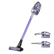 Devanti Stick Vacuum Cleaner Roller Brush Cordless 150W Purple