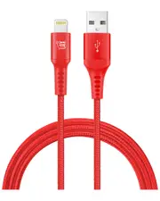 LAX Gadgets Apple Mfi Certified 4Ft Red Lightning To USB Cable