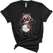 [Generic] Cute Dabbing Panda Reindeer Gnome, Joyful Christmas Panda Animal, X-mas Pajama Family Group Unisex T-Shirt