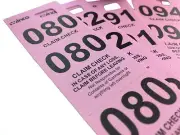 Lot 25 Pink Coat Claim Checks Tickets Perforated Junk Journal Ephemera mq