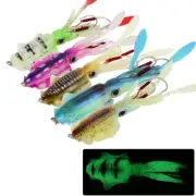 New 5X Fishing Lures Squid Octopus Jig Skirt Bass Bait Hook Crankbait Tackle