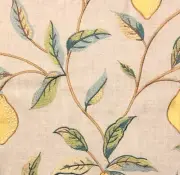 MORRIS & CO Lemon Tree Bayleaf Citrus Embroidery Linen Cotton New