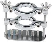 SAHOOSAFETY Stainless steel testicle squeezer scrotal clip 6 styles testicle stretcher ball stretcher CBT erotic stretcher testicle ring SM bondage sex toys for men(B,MitSpikes)