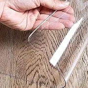 JIXINHE PVC Clear Rug for Hardwood Floor,Wear-Resistant Waterproof Rug Runner,Anti-Slip Kitchen Standing Floor Mat，Easy to Cut(Size:24x47in,Color:1.5mm)