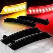 For 2007-2015 Mini Cooper Amber/Red LED Smoke Front+Rear Side Marker Lights 4pcs (for: Mini)
