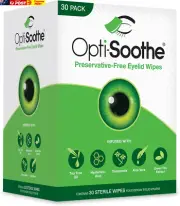 Opti-Soothe Preservative-Free Eyelid Wipes - Moist Towelette for Daily Eyelid Cl