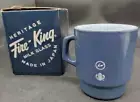 STARBUCKS × Fragment Design × Fire-King Milk Glass Mug Cup 207ml 7oz Navy JAPAN