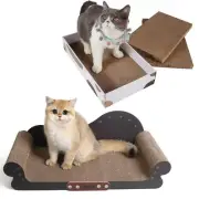 ComSaf Large Cat Scratcher Bed Cardboard, Reversible Cat Scratching Board Cat...