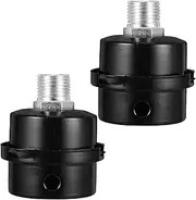 KICHOUSE 2pcs Thread Air Compressor Noise Reducer Filter Sound Muffler Black Filter For Air Compressor Generator Easy To Install Filter Core