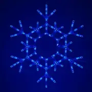 36” Blue LED Lighted Christmas Snowflake Outdoor Hanging Folding Decor