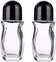 Roll On Glass Bottles for Essential Oils,2 Pcs Deodorant Bottles Perfume Roller Bottles Empty Deodorant Containers Roller Ball Bottles for Fragrance Cosmetics (50ml/1.69Oz)