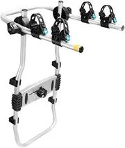 SAN HIMA 2 Bike Rack Spare Tire Rack, Bicycle Carrier Adjustable Support Arm with 2 Tightening Straps, Anti-Theft Design, Load Capacity 34KG Suits Sedan/Hatchback/Minivan/SUV