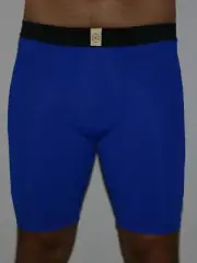 Men's Medium (Waist 32"-35") Solid Royal Blue Compression Shorts