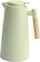 1L Thermal Coffee Carafe Walled Vacuum Coffee Pot Thermal Carafe Thermos Pot with Wood Handle Water Kettle Insulated Flask Tea Carafe Keeping Cold