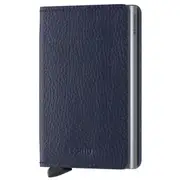 Secrid Slimwallet Compact RFID Wallet - Veg Tanned Navy / Silver