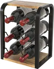 3 Tier Wine Rack Wood Stand Home Bar Decor Storage Organizer