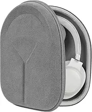 Geekria Shield Headphones Case Compatible with JBL LIVE 500BT, Tune 720BT, TUNE 760NC, TUNE 750NC, TUNE 770NC Case, Replacement Hard Shell Travel Carrying Bag with Cable Storage (Microfiber Grey)