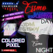 Colored Pixel Patterned Reflective Heat Transfer Vinyl HTV T-Shirt Iron #PR03