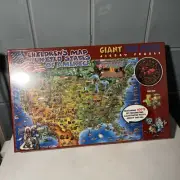 Dino's Illustrated World Children's Map of The USA 500 Piece Jigsaw Puzzle 24X36