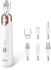 Portable Electric Nail Drill,Manicure Pedicure Kit, File Set,Cordless Drills Machine, 5 Speeds Hand Foot Care Tool for Home Salon Use(White) ,1.0 count