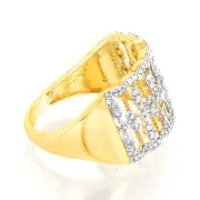 9ct Yellow Gold Fancy Ring in 0.40 Carat Natural Diamonds, Q