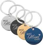 GREENADSCAPE 4Pcs Engraved Stainless Steel Pet Id Tags Round Shaped Dog Collar Name Plates for Cats Durable Tags for Pets Present