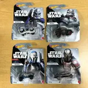 2020 Hot Wheels Character Cars-Star Wars Complete Set of 4
