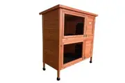YES4PETS Large Double Wooden Pet Rabbit Hutch Guinea Pig Ferret Cage