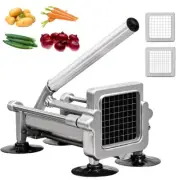 Commercial French Fry Cutter, Heavy Duty Potato Slicer with 3/8 and 1/4Inch Blad