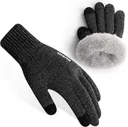 [Rahhint] Kids Winter Gloves for Boys Girls Children Toddler Thermal Wool Knit Gloves with Insulated Fleece Lining Keep Hand Warm Gift