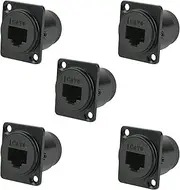 Toronce D R Series D-CAT6 Passthrough Panel-Mount Connector (D-CAT6_5Pack)