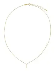 [Mocha] Elly Lou Timeless Initial Necklace I in Light Gold
