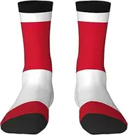 [EdWal] Soft Flag of Monaco print Moisture Wicking Socks Sports Socks for Men and Women Warm thermal Boot Hiking Socks