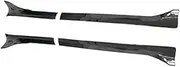Car Side Skirts Compatible for Tesla Model Y 2021+ Body Panel Lip Splitter Winglet Aprons,Carbon Fiber/ABS Side Skirts Extension(Gloss Black)