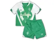 Werder Bremen Home Baby Kit 22 23 Green Umbro Svw Jersey & Shorts Kids Gr.80