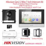 Hikvision DS-KIS702 Flush/Surface Mount 2MP 2 Wire Video Intercom Kit