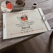 Psalm 107:37 Harvest Noodle Board 21.5x29.5 Thanksgiving Pumpkin MDF Stove Top