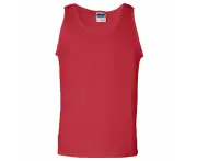 Classic Blank Plain Basic Mens Cotton Tank Top Singlet - Red