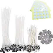 Candle Making Kit, Contains 120 Pcs Candle Wicks 10Cm/15Cm/20Cm,Double-Sided Dot