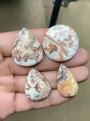36.40.Ct Loose Pink Rosetta Jasper Cabochon Gemstone Pear & Oval & Square Stone