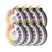 5m/Roll PH Test Paper Strips, 8 Roll PH 0-14 Full Range Litmus PH Tester