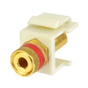 Skywalker Keystone Audio Binding Post Insert (Red Band, Light Almond)