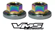 6 VMS RACING STRUT TOWER DRESS UP GUNMETAL WASHERS & NEOCHROME NUTS FOR TOYOTA B (for: Toyota)