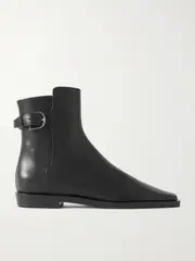 [TOTEME] TOTEME - + Net Sustain The Belted Leather Ankle Boots - Black - IT42 IT 42 Black