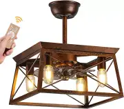 Farmhouse Ceiling Fans with Lights Remote Control Rustic Ceiling Fans with Light